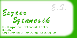 eszter sztancsik business card